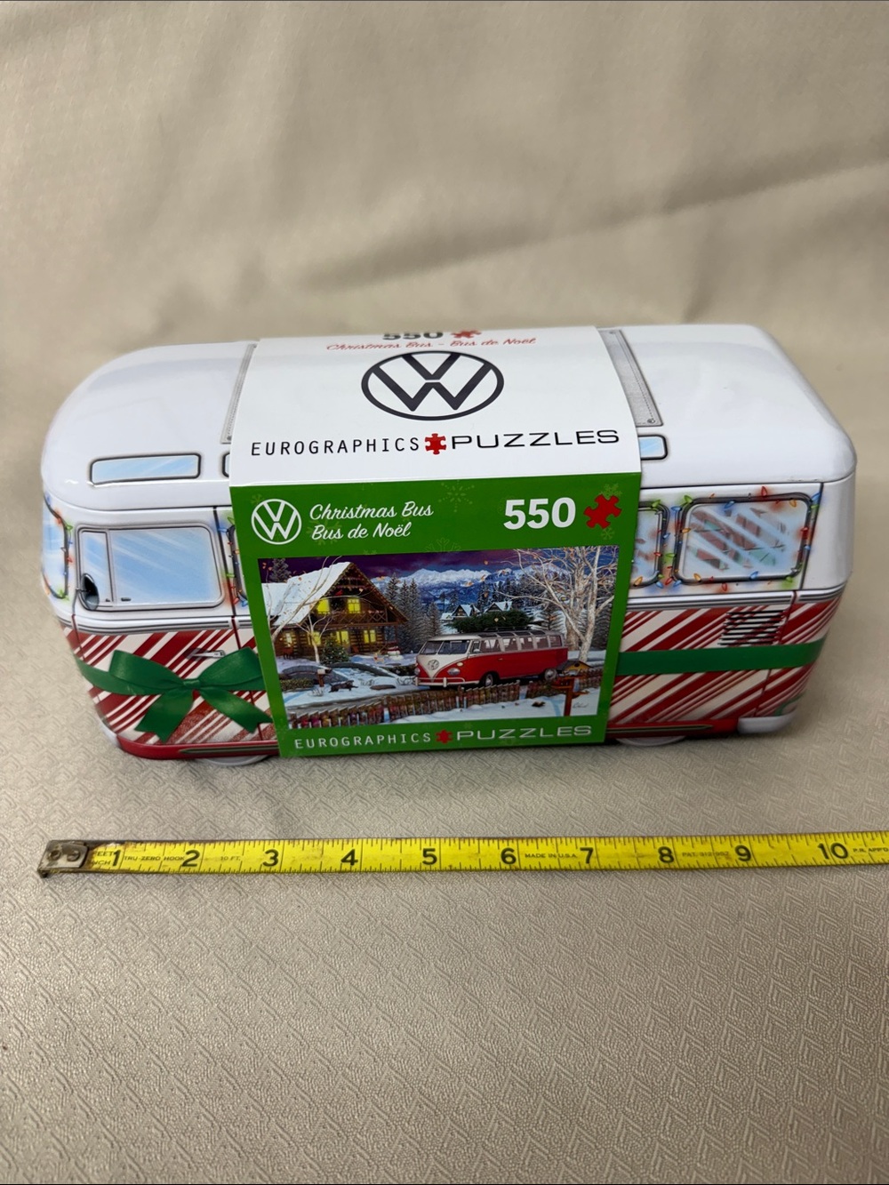 Holiday Camper Toy Tin - White and Green
